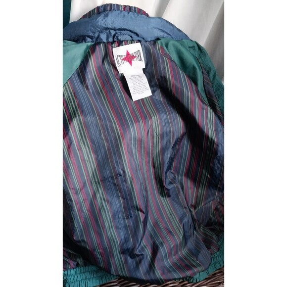 Vintage 80’s Active Frontier Jacket Medium Blue, Green and Maroon - Picture 8 of 8